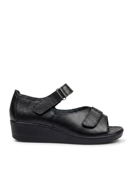 Romulo Sandalia Para Mujer H-HEIDY NEGRO CUERO ZAVATTY