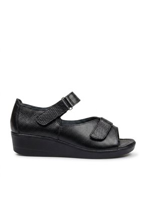 Romulo Sandalia Para Mujer H-HEIDY NEGRO CUERO ZAVATTY