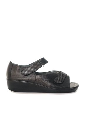Romulo Sandalia Para Mujer H-HEIDY NEGRO CUERO ZAVATTY
