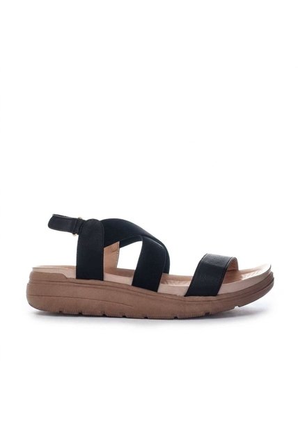 Sandalia Plana Para Mujer 1019-Z83 NEGRO ZAVATTY