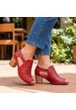 Sandalia Para Mujer H-WANDA ROJO CUERO ZAVATTY de Zavatty