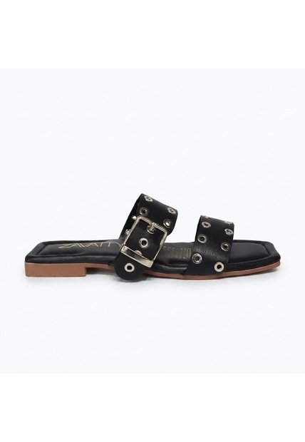 Sandalia Plana Para Mujer 1012-Z43 NEGRO ZAVATTY