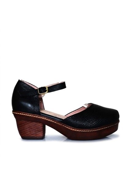 Sandalia Para Mujer H-AMELIA NEGRO CUERO ZAVATTY