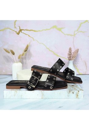 Sandalia Plana Para Mujer 1012-Z43 NEGRO ZAVATTY