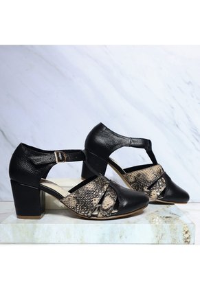 Tacon Para Mujer H-MARA NEGRO X PLATA ZAVATTY