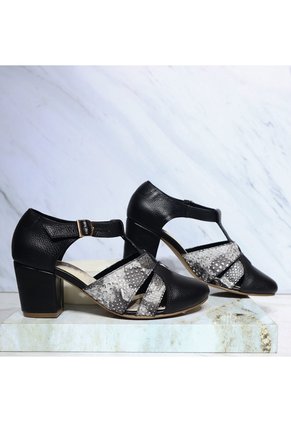 Tacon Para Mujer H-MARA NEGRO X PLATA ZAVATTY