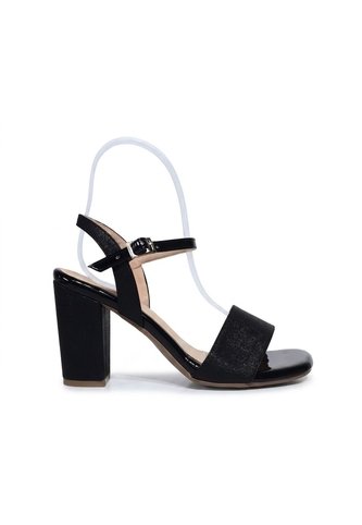 Sandalia Tacon Para Mujer 7593-Z522 NEGRO BRILLANTE ZAVATTY Zavatty