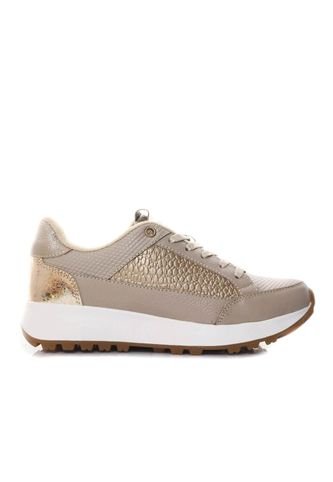 Bolichero Para Mujer TAC943 TAUPE FOLIA DORADO ZAVATTY Zavatty