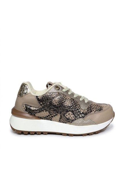 Tenis Cuero Para Mujer TAC1046 TAUPE X FOLIA CUERO ZAVATTY