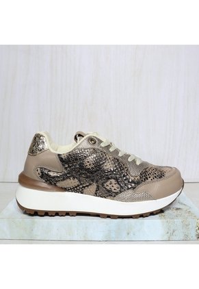 Tenis Cuero Para Mujer TAC1046 TAUPE X FOLIA CUERO ZAVATTY