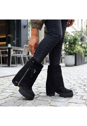 Bota Cuadrada Para Mujer 26103-Z22 NEGRO ZAVATTY