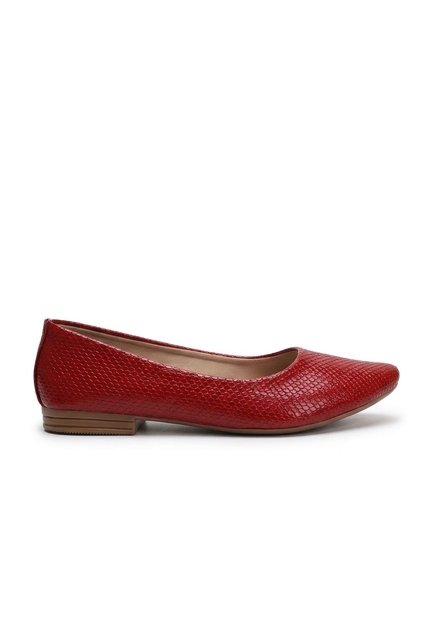 Baleta Cerrada Para Mujer 1637-Z147 ROJO ZAVATTY