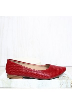 Baleta Cerrada Para Mujer 1637-Z147 ROJO ZAVATTY