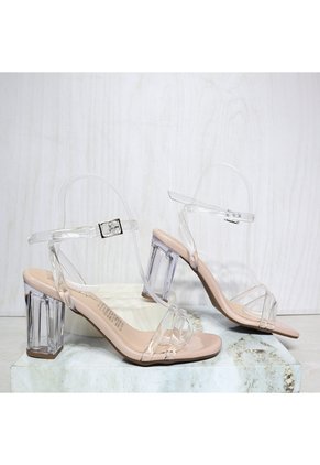 Sandalia 7 1/2 Transparente Para Mujer 2790-Z148 NUDE X ACETATO ZAVATTY