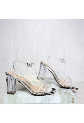 Sandalia 7 1/2 Transparente Para Mujer 2790-Z148 NUDE X ACETATO ZAVATTY