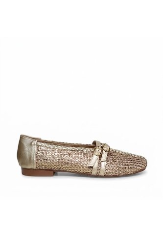 Baleta Cerrada Para Mujer 063-Z720 ORO BRILLANTE ZAVATTY Zavatty