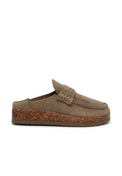 Zueco Para Mujer 26110-Z718 TAUPE CUERO ZAVATTY