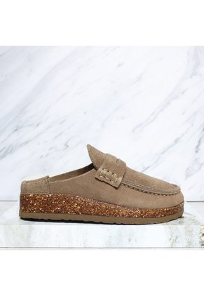 Zueco Para Mujer 26110-Z718 TAUPE CUERO ZAVATTY