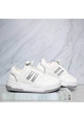 Tenis Para Mujer YG407-Z761 MARFIL X PLATA ZAVATTY