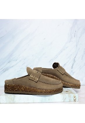 Zueco Para Mujer 26110-Z718 TAUPE CUERO ZAVATTY
