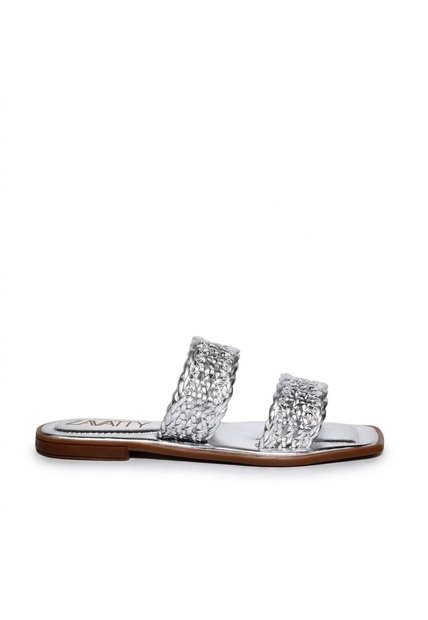 Sandalia Plana Para Mujer M081-Z111 PLATA ZAVATTY