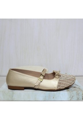 Baleta Cerrada Para Mujer 304-Z147 CHAMPAÑA ZAVATTY