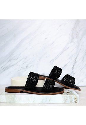 Sandalia Plana Para Mujer M081-Z111 NEGRO ZAVATTY