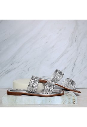 Sandalia Plana Para Mujer M081-Z111 PLATA ZAVATTY