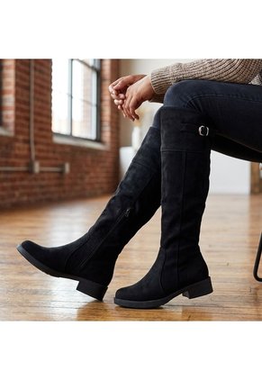Bota Plana Para Mujer 1201-Z279 NEGRO ZAVATTY