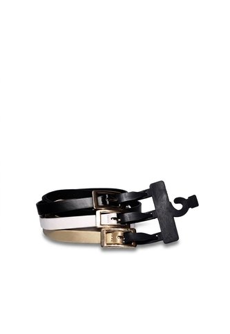 Correa Para Mujer SBELT2 NEGRO/CHAMPAÑA/TALCO ZAVATTY Zavatty