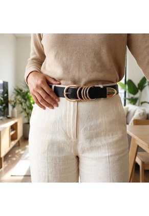 Correa Para Mujer BELT16-Z390 NEGRO X DORADO ZAVATTY