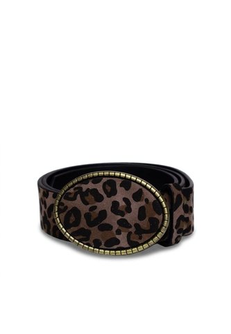 Correa Para Mujer BELT301 ANIMAL PRINT NEGRO ZAVATTY Zavatty