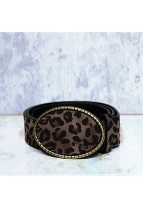 Correa Para Mujer BELT301 ANIMAL PRINT NEGRO ZAVATTY