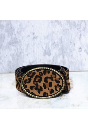 Correa Para Mujer BELT301 ANIMAL PRINT MIEL ZAVATTY