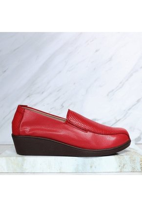 Mocasin Para Mujer H-SANDRA ROJO CUERO ZAVATTY