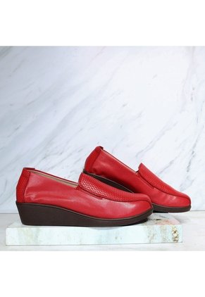 Mocasin Para Mujer H-SANDRA ROJO CUERO ZAVATTY
