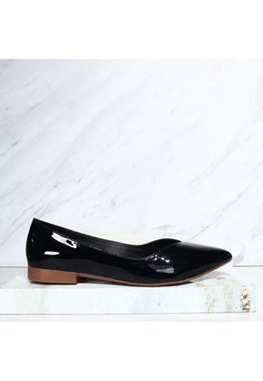 Baleta Cerrada Para Mujer PC640-Z725 NEGRO CHAROL ZAVATTY