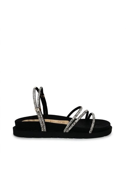 Sandalia 3 1/2 Brillos Para Mujer 7016-Z617 NEGRO X PIEDRAS ZAVATTY