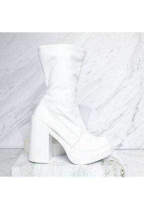 Botin Tacon 5 1/2 Para Mujer 5080-Z279 BLANCO ZAVATTY