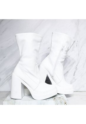 Botin Tacon 5 1/2 Para Mujer 5080-Z279 BLANCO ZAVATTY
