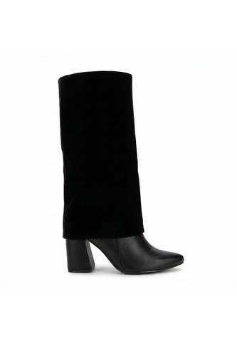 Bota Tacon 5 1/2 Para Mujer 1559-Z279 NEGRO GAMUSA ZAVATTY Zavatty
