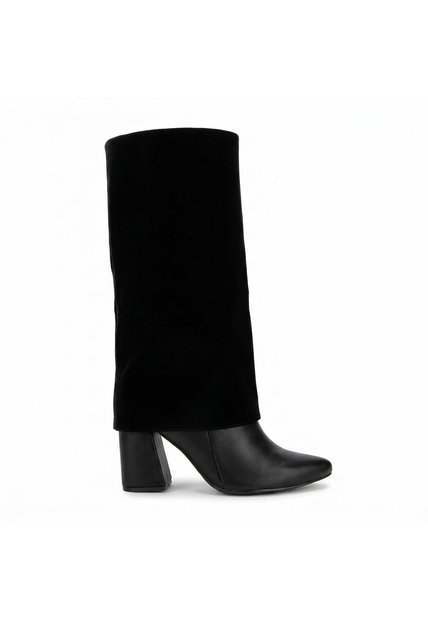 Bota Tacon 5 1/2 Para Mujer 1559-Z279 NEGRO GAMUSA ZAVATTY