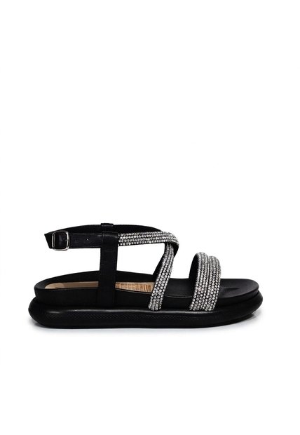 Sandalia 3 1/2 Brillos Para Mujer 7073-Z617 NEGRO X PIEDRAS ZAVATTY