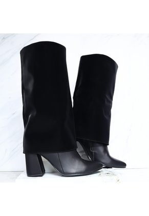 Bota Tacon 5 1/2 Para Mujer 1559-Z279 NEGRO GAMUSA ZAVATTY