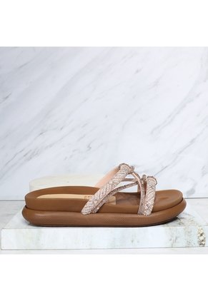 Sandalia Canoa Para Mujer 7022-Z617 ORO ROSA X PIEDRAS ZAVATTY