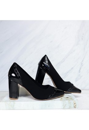 Tacon Para Mujer 5052-Z148 NEGRO CHAROL X NOBUCK ZAVATTY