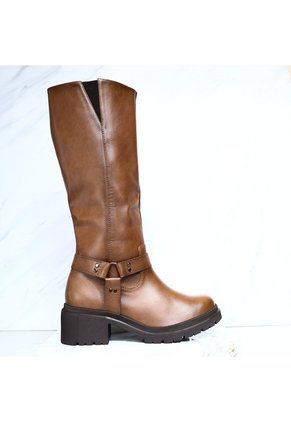 Bota Plana Para Mujer 749-Z126 MIEL ZAVATTY