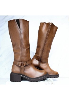 Bota Plana Para Mujer 749-Z126 MIEL ZAVATTY