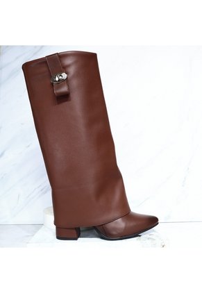 Bota Tacon 5 1/2 Para Mujer S8018-Z347 CAFE OCAÑA ZAVATTY
