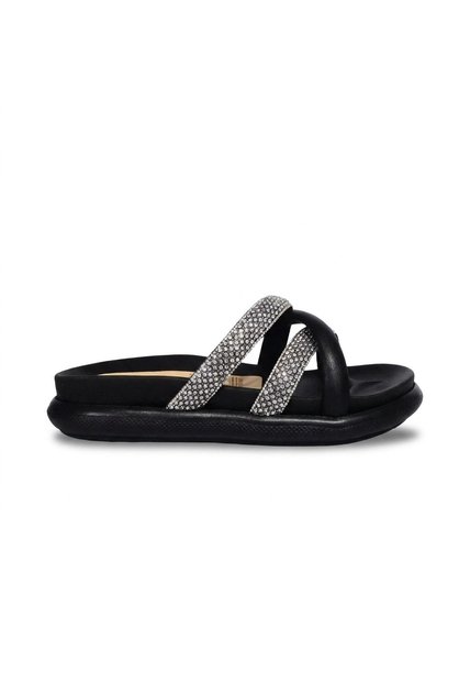 Sandalia 3 1/2 Brillos Para Mujer 7023-Z617 NEGRO X PIEDRAS ZAVATTY
